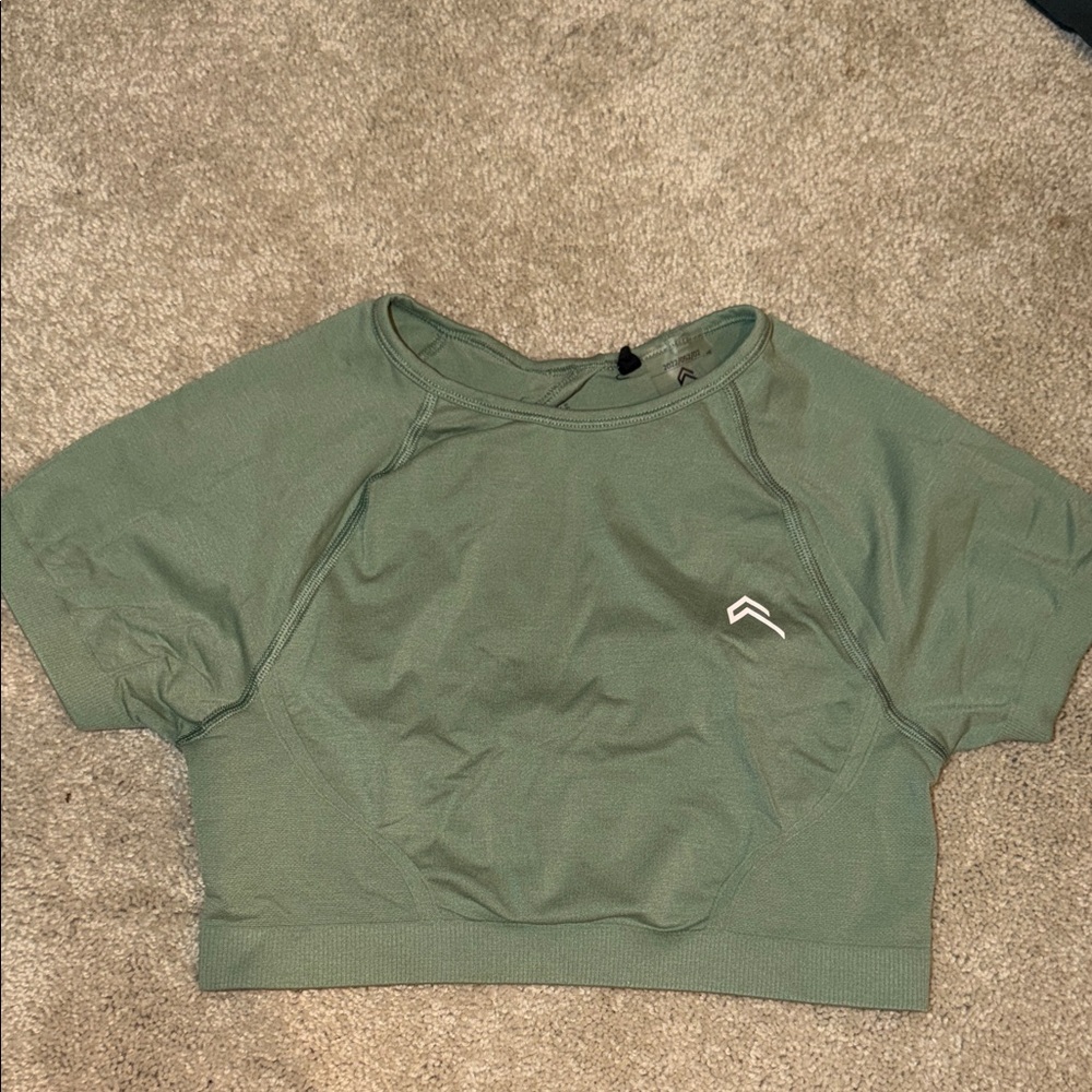 Cropped Active Open Back Tee